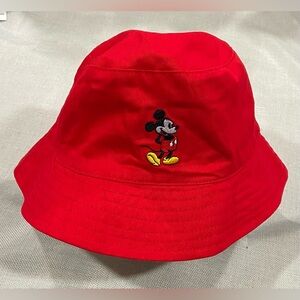 Disney Mickey Mouse Embroidered Patterned Reversible Bucket Hat. Size Adult